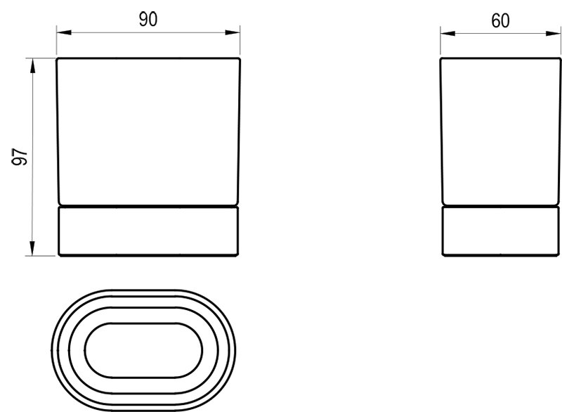 Zahnputzglas Chrome II