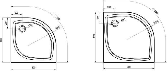 Duschwannen Elipso Pro Flat