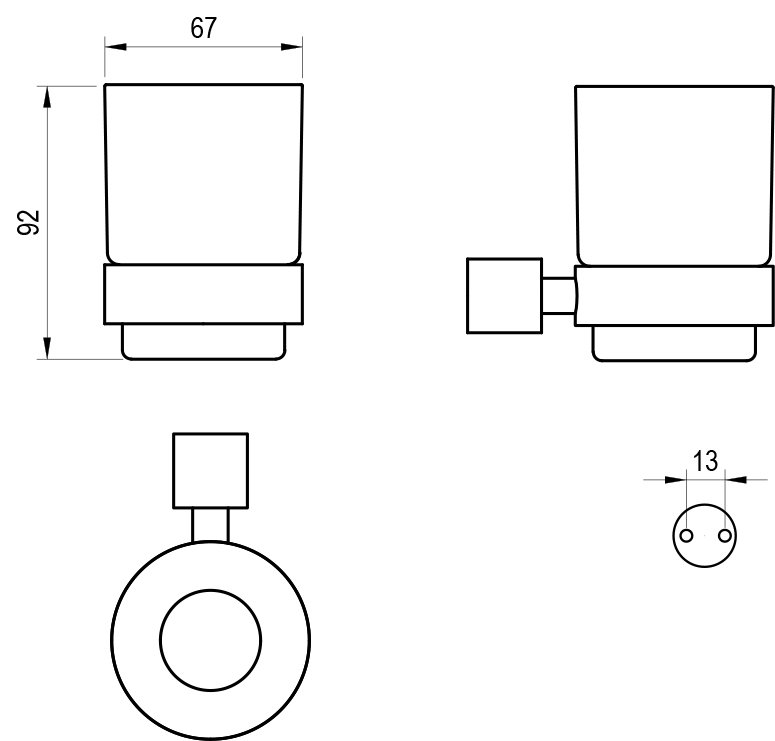 Halter mit Becher Fold