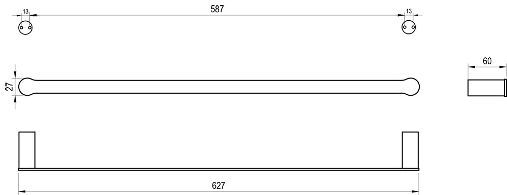 Handtuchhalter Fold 60 cm