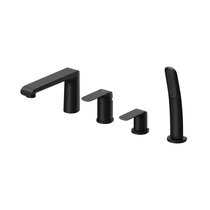 Badewannen-Vierloch-Standarmatur Flat black