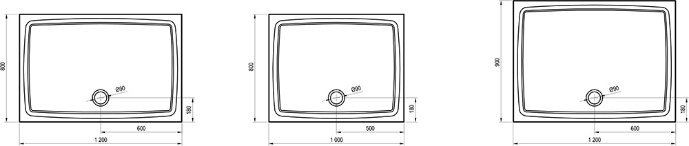 Duschwannen Gigant Pro Flat