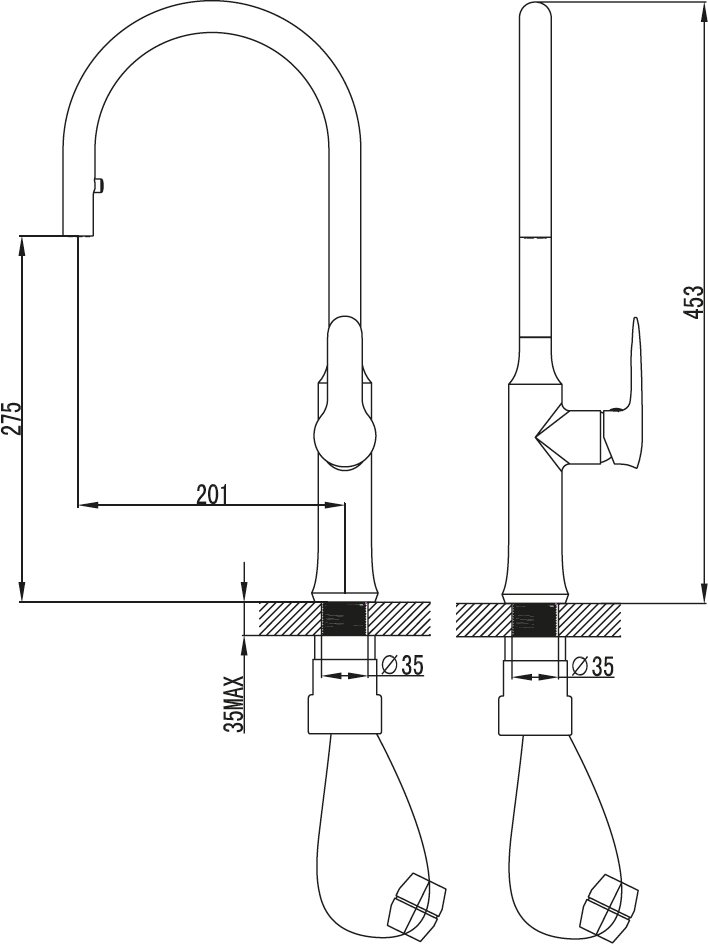 Einhand-Spültischbatterie KM 017.00