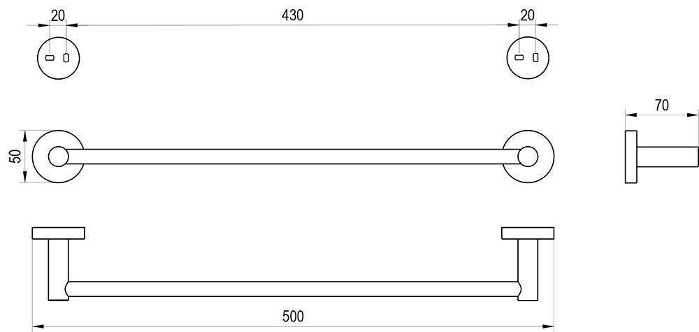 Handtuchhalter Kona 45 cm