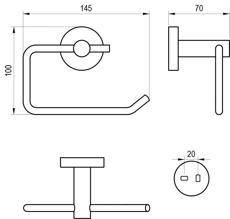 Toilettenpapierhalter Kona KN 401