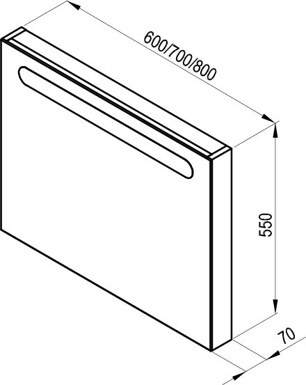 Spiegel Chrome 600/700/800