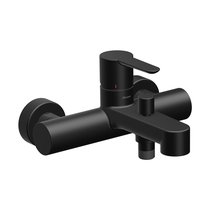 Einhand-Wannenbatterie Puri black, mit Schalter