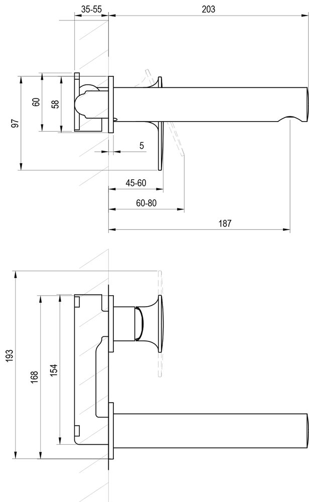 Unterputzarmatur für Waschbecken Spring SG 019.00