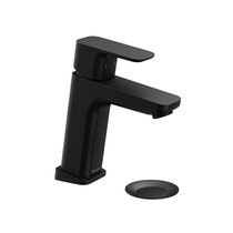 Schwarze Einhand-Waschtischbatterie 10° Free black, mit Ablaufgarnitur Click-Clack, 170 mm