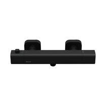 10° Free black -Thermostat-Duscharmatur zur Wandmontage