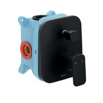 Schwarze Unterputzarmaturen 10° Free black für R-Box, mit Schalter