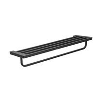 Schwarze Handtuchablage mit Halter 10° black