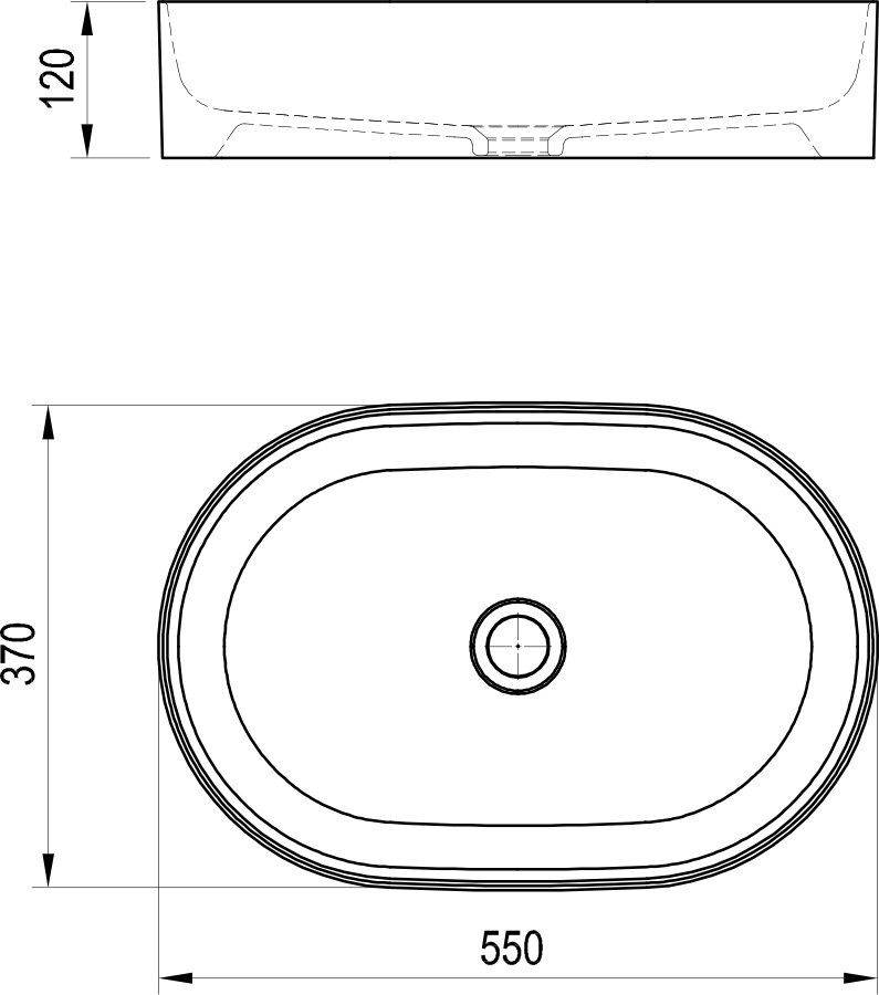 Keramik-Aufsatzwaschbecken Ceramic Slim O