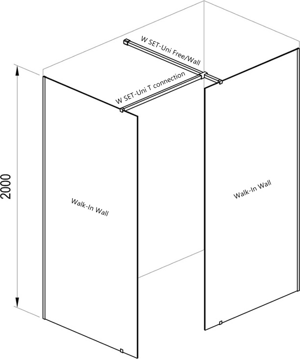 Duschkabinen Walk-in Double Wall