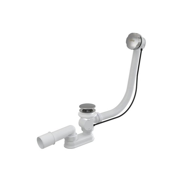 Überlaufgarnitur Click Clack Metall-Chrom Füllfunktion mit Siphon Badewanne  Ab 
